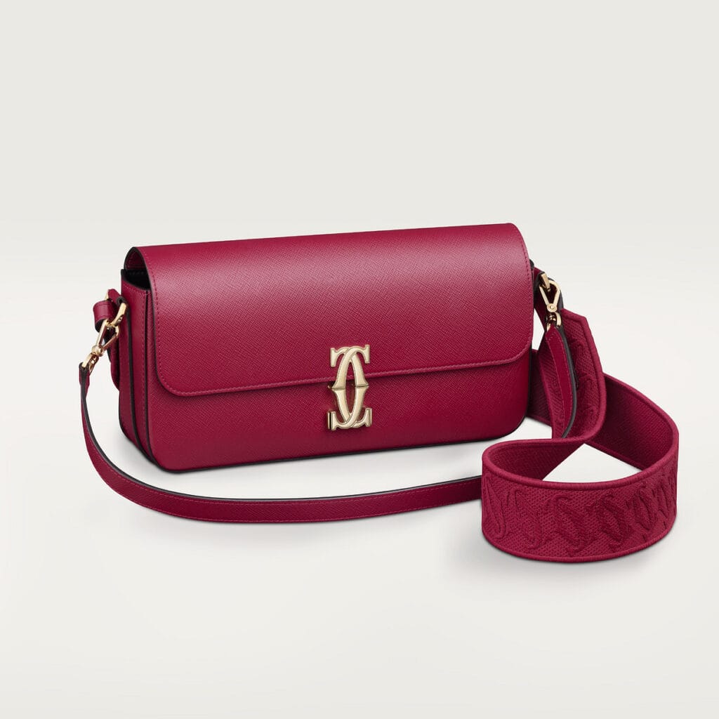 Cartier-C-De-East-West-Bag-Cherry-Red