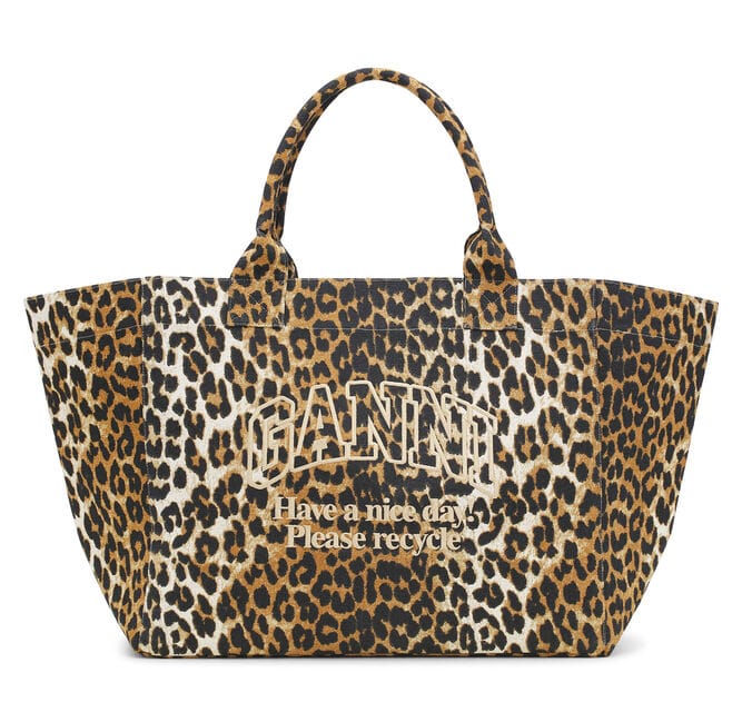 Ganni-Leopard-Oversized-Canvas-Tote