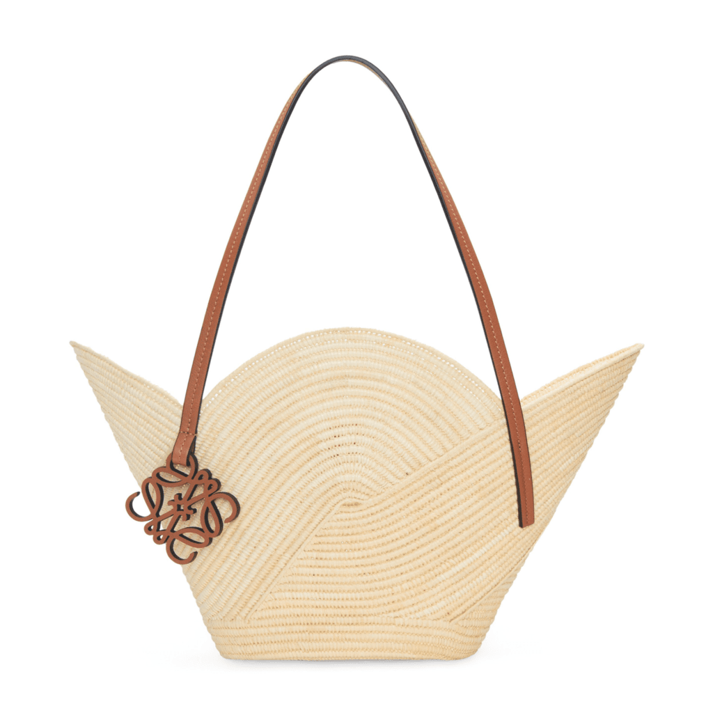 Loewe-Petal-basket-bag-raffia-calfskin