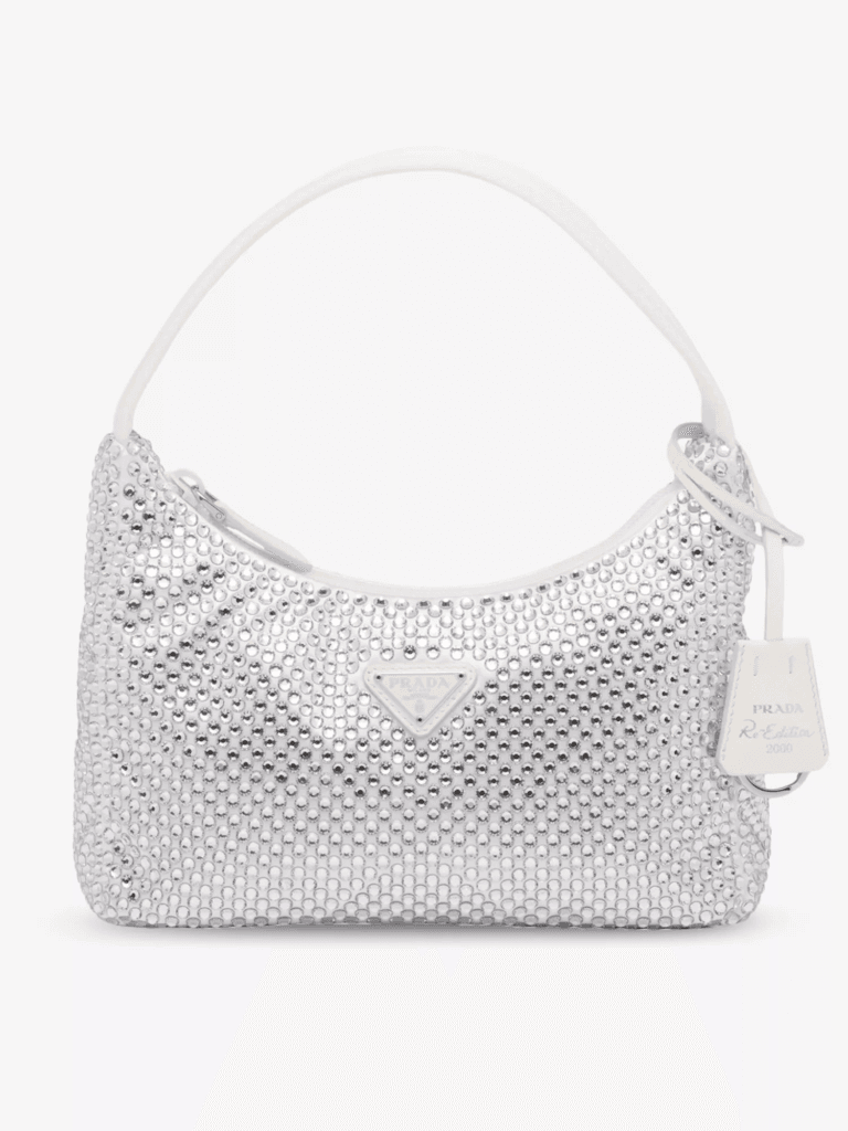 Prada-Crystal-embellished-Satin-Shoulder-Bag