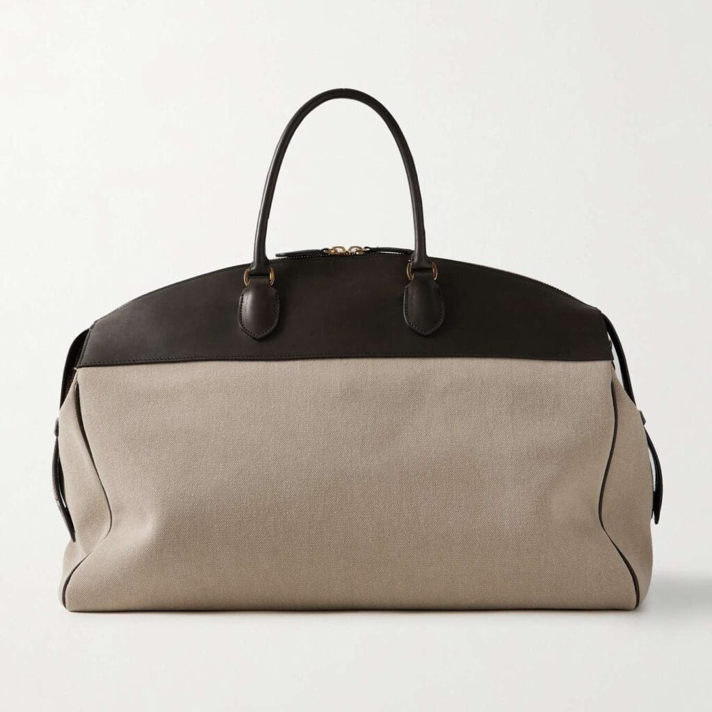 The-Row-George-Leather-Cotton-Tote