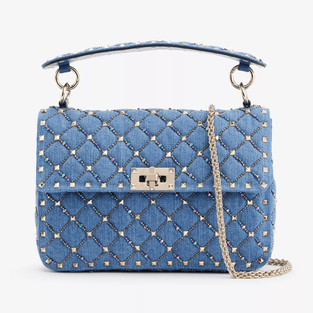 Valentino-Rockstud-Spike-Denim-Crossbody-Bag