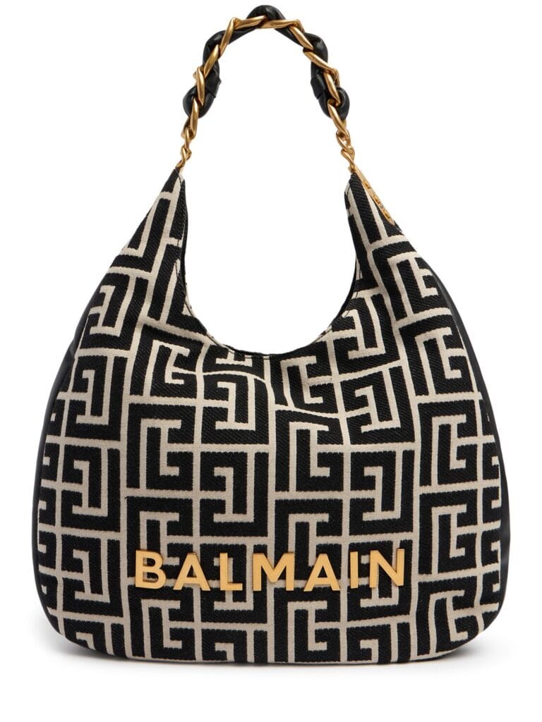 Balmain-1945-Soft-Hobo-Monogram-Bag