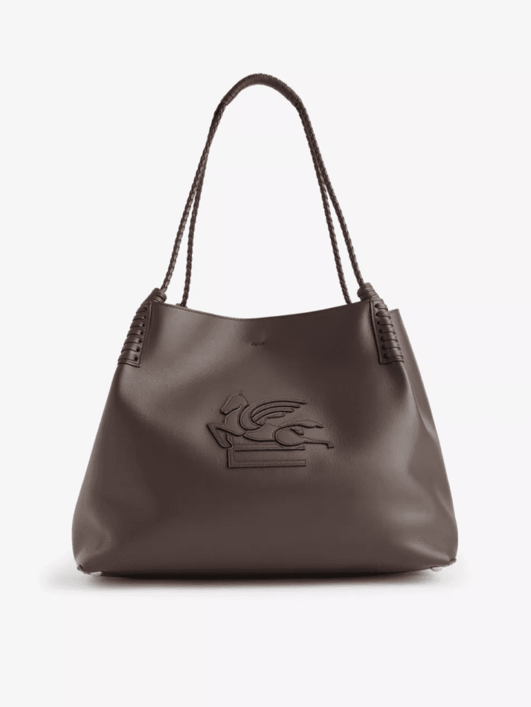 Etro Libra Leather Tote Bag Brown