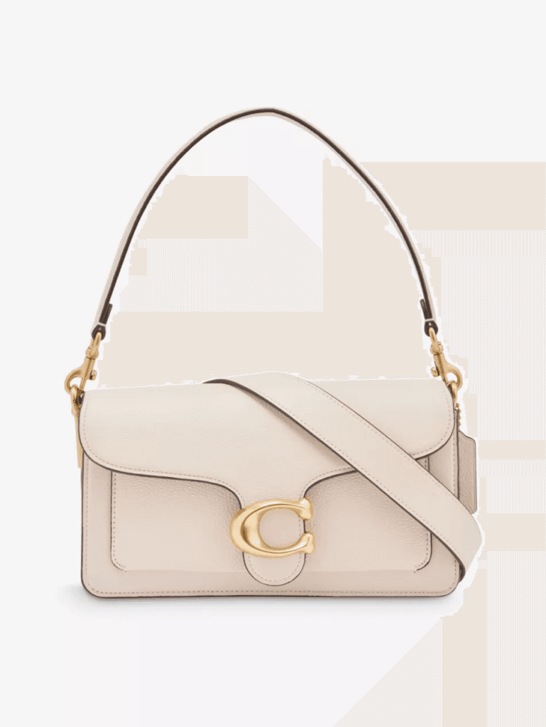 Coach Tabby 26 Pebbled Leather Shoulder Bag Chalk