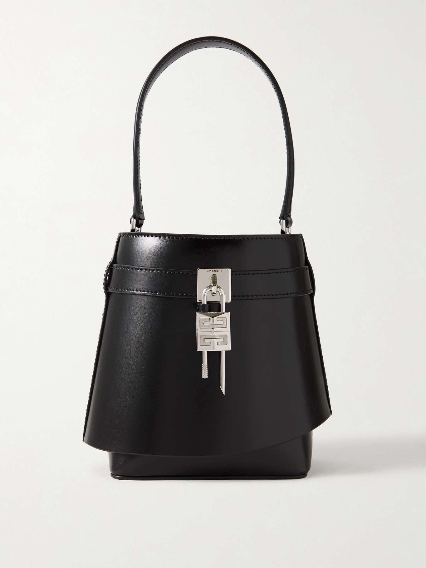 Givenchy Shark Lock Leather Bucket Bag