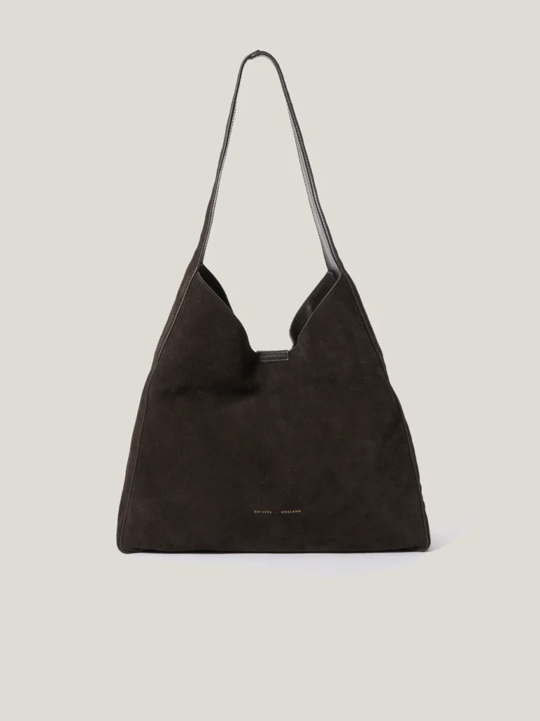 Jigsaw Heckfield Chocolate Suede Tote