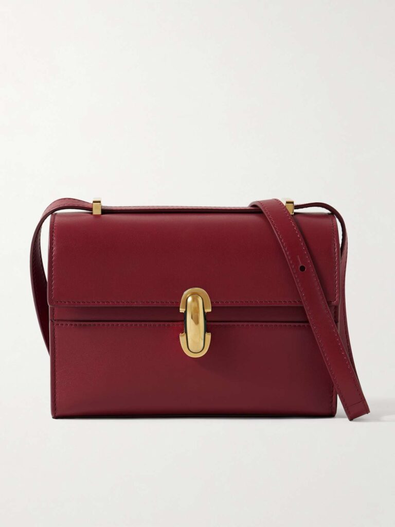 Savette Symmetry 19 Leather Shoulder Bag Burgundy