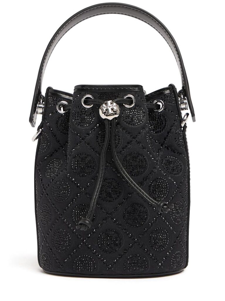 Tory Burch Mini T Monogram Hotfix Bucket Bag