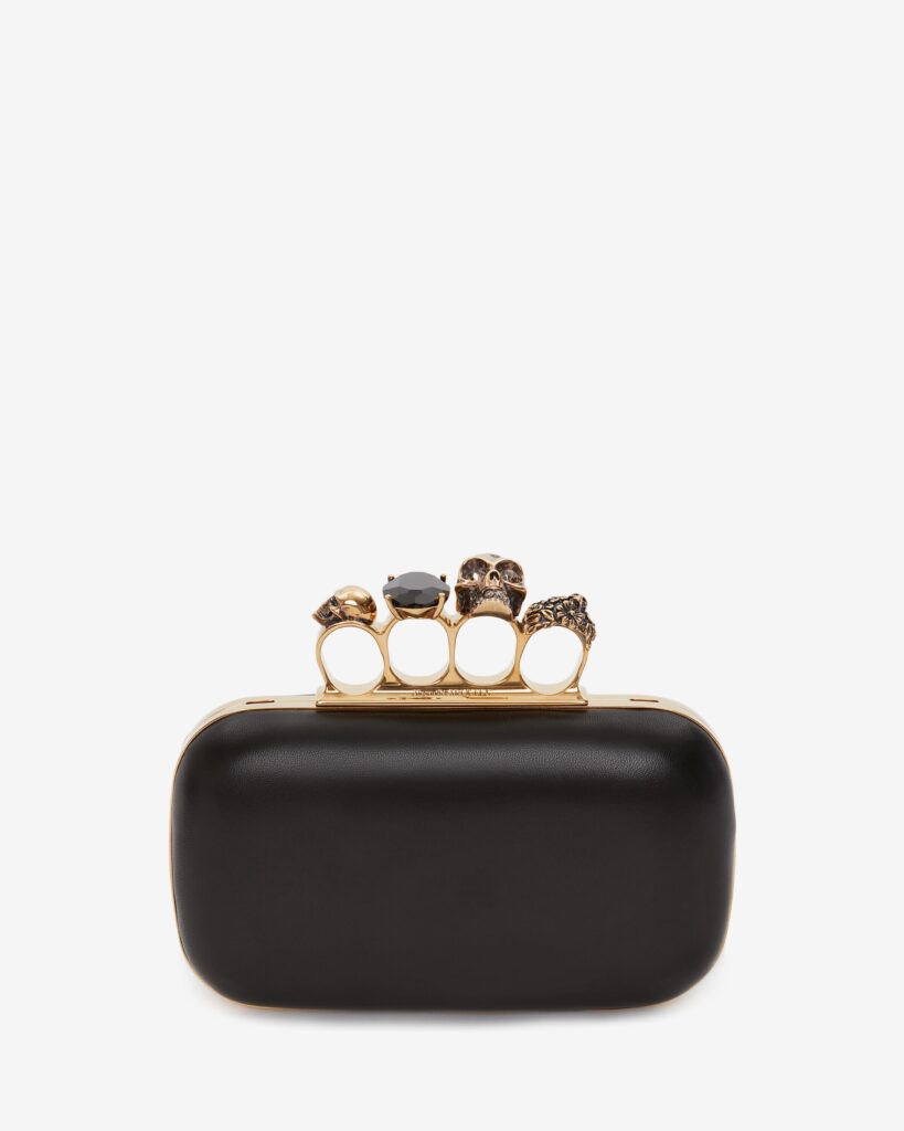 Alexander McQueen Knuckle Clutch in Black