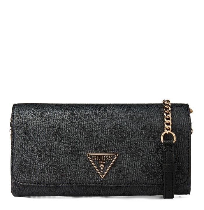 Guess Noelle Clutch Bag Coal Logo