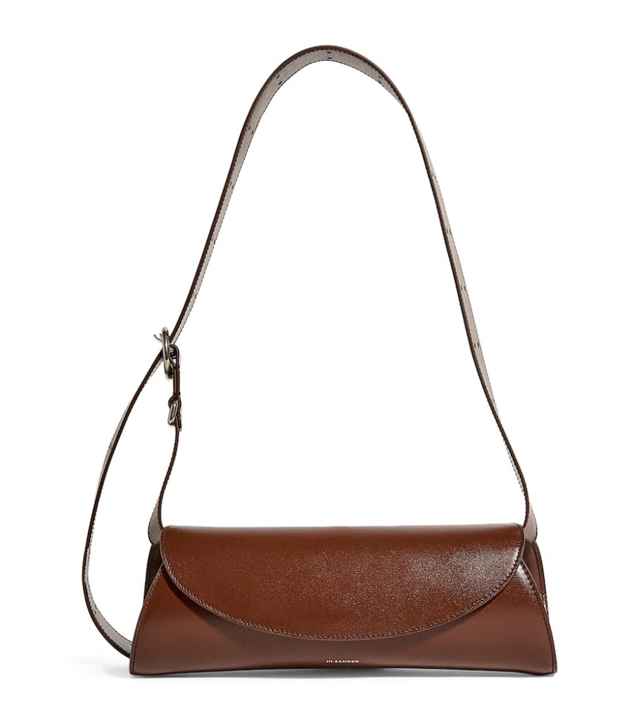 Jil Sander Leather Cannolo Shoulder Bag