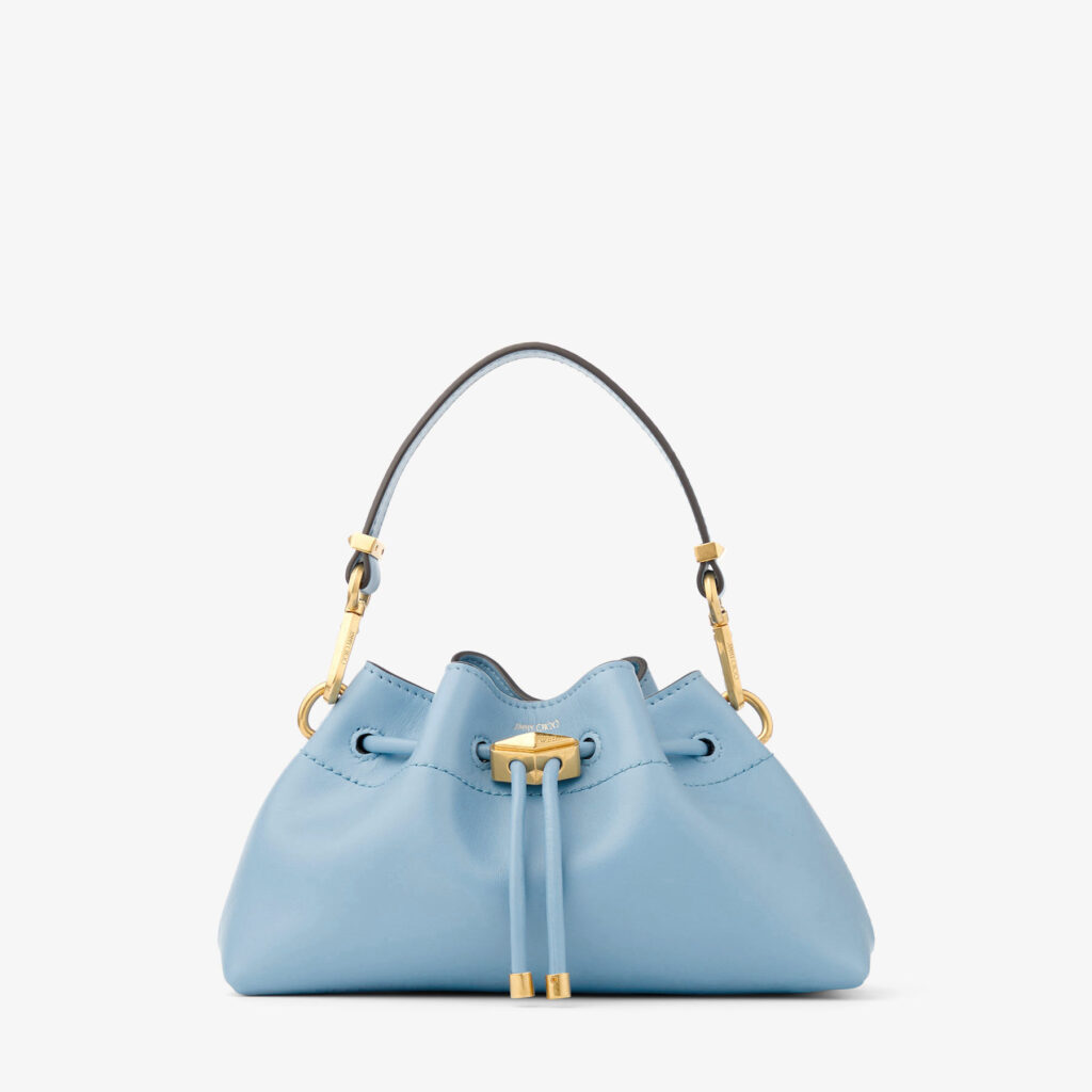 Jimmy Choo Cinch S Dusty Blue Bucket Bag