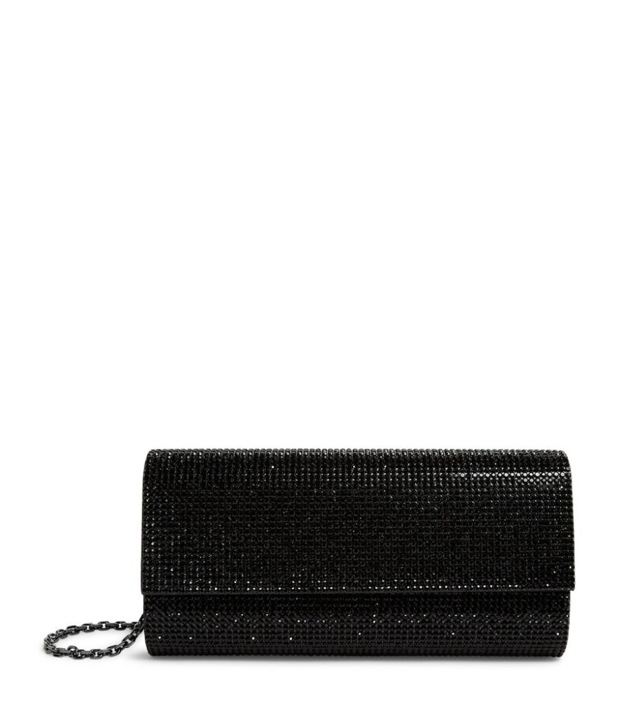 Judith Leiber Satin Crystal-Embellished Perry Clutch