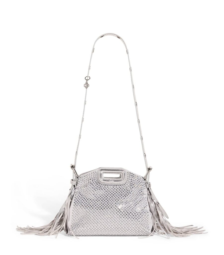Maje Mini Embellished Leather Miss M Shoulder Bag