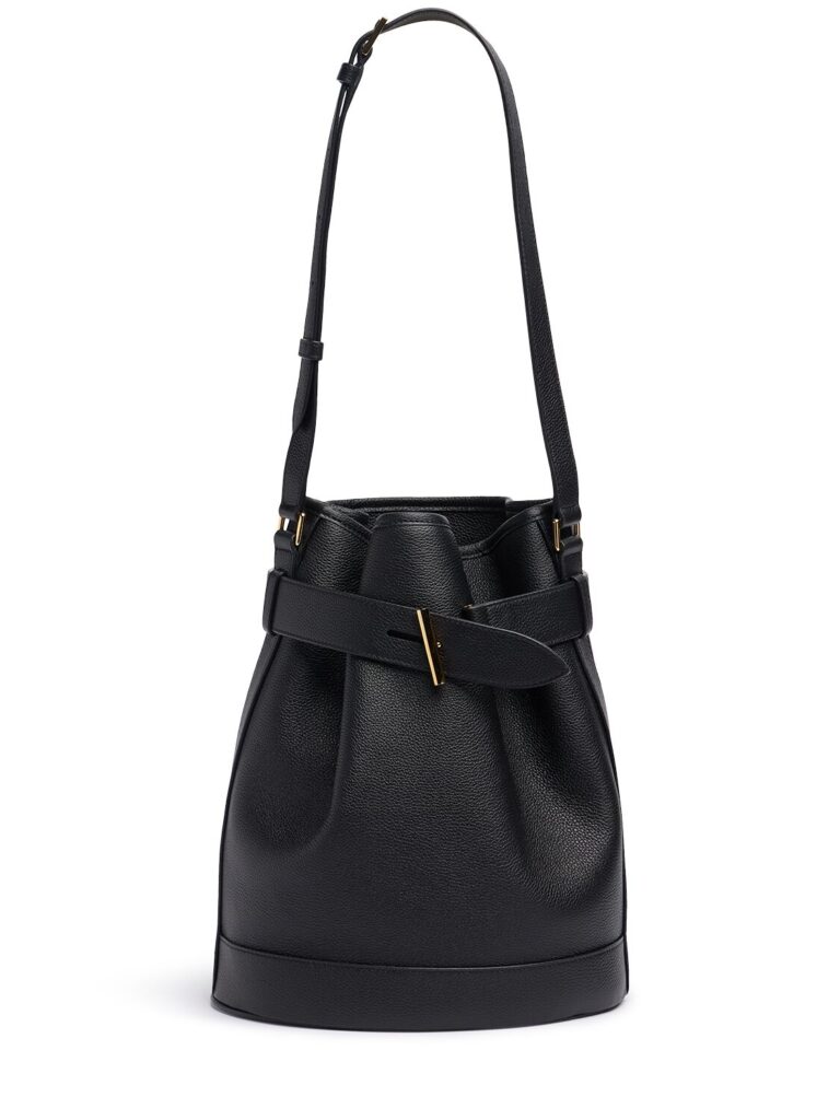 Tom Ford Medium Tara Grain Leather Bucket Bag