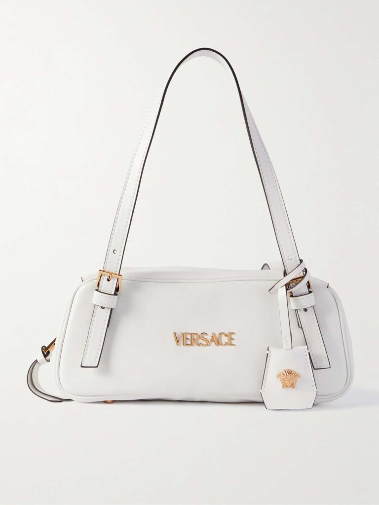 Versace Bowling Shoulder Bag White